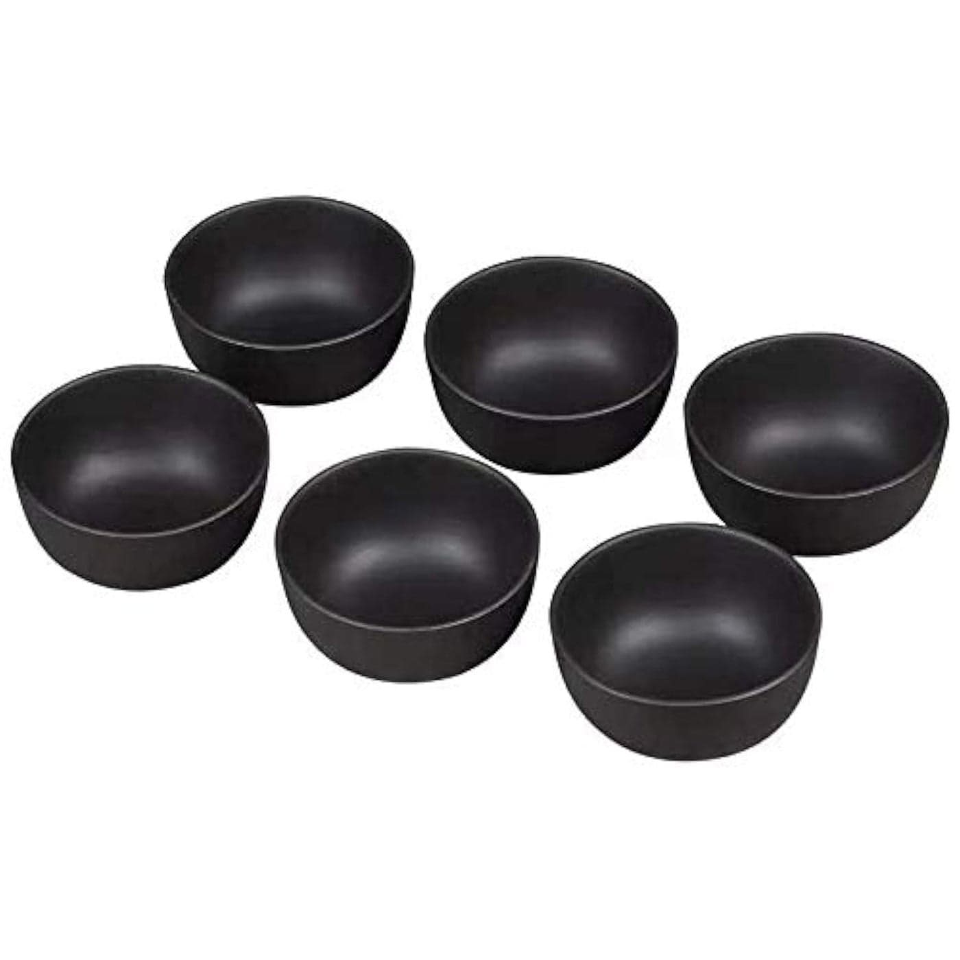 HonHeam Purple Sand Mini Tea Tasting Cup Set of 6 Kung Fu Tea Cup Ceramic Black