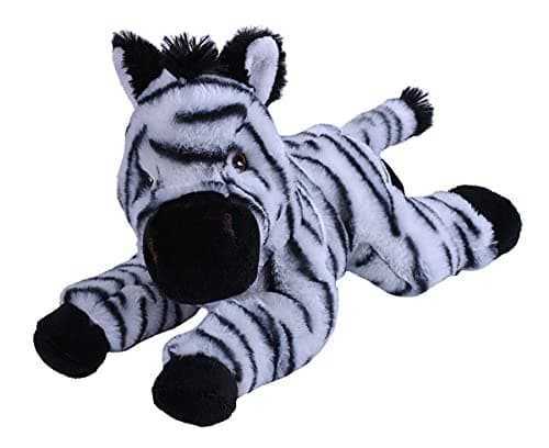 Wild Republic EcoKins Zebra Stuffed Animal 12 inch Eco Friendly Gifts for Kids Plush Toy Handcrafted Using 16 Recycled Plastic Water Bottles