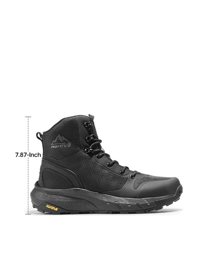 NORTIV 8 Men's Military Tactical Boot Lightweight Comfortable Boots for Work All Day Side Zipper Motorcycle Combat Hiking Boots Metrostrike(8-9 Inches),Size 12,Black