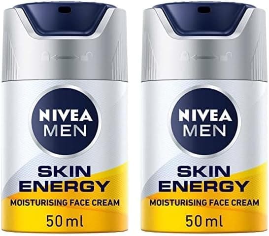 NIVEA MEN Skin Energy Moisturising Creme 50 ml Face Cream for Men Infused with Caffeine Revitalising Face Cream Fights Signs of Tiredness Mens Skin Care Essentials