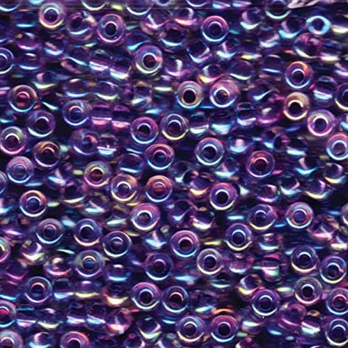 Miyuki Round Seed Beads Size 6/0 20g Amethyst Lined Crystal AB