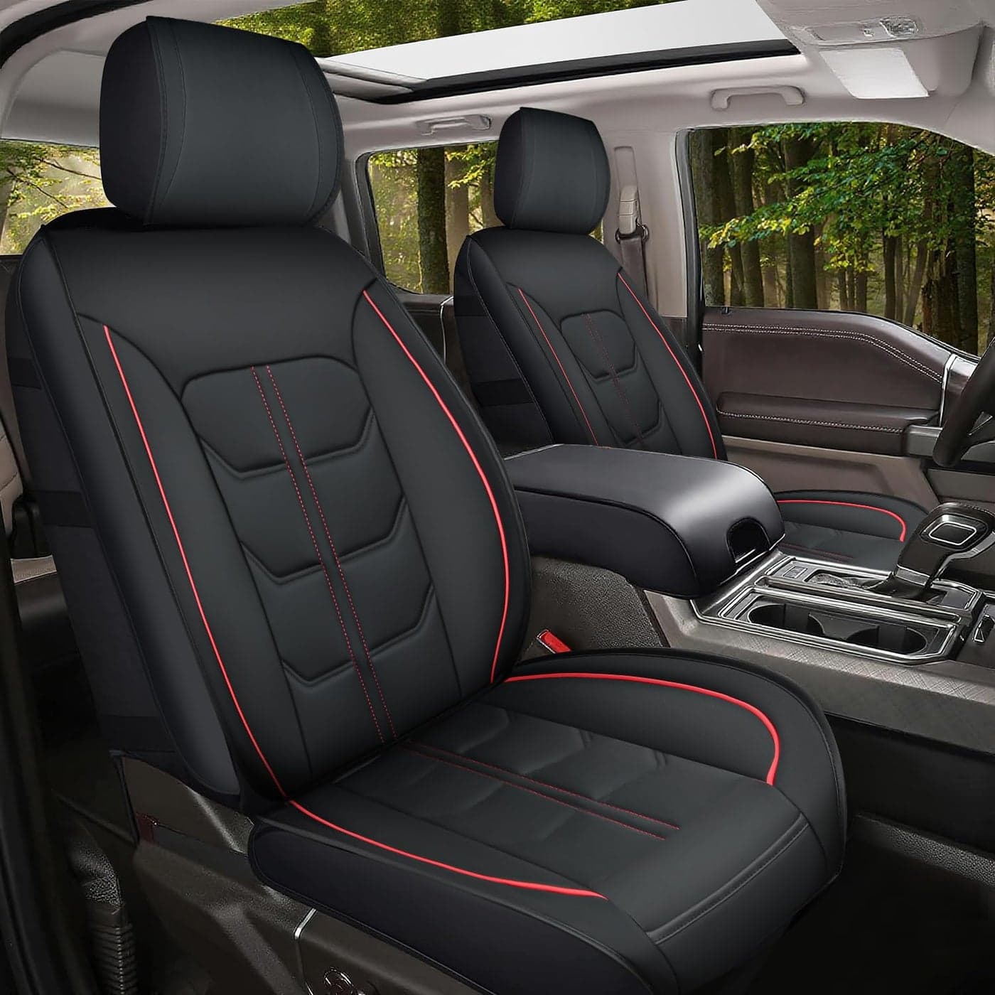 Nilight Car Seat Cover Custom Fit 20072024 Jeep Wrangler JK JL 4Door Waterproof WearResistant Leather Anti Slip Cushion Set 2 PCS Front Covers