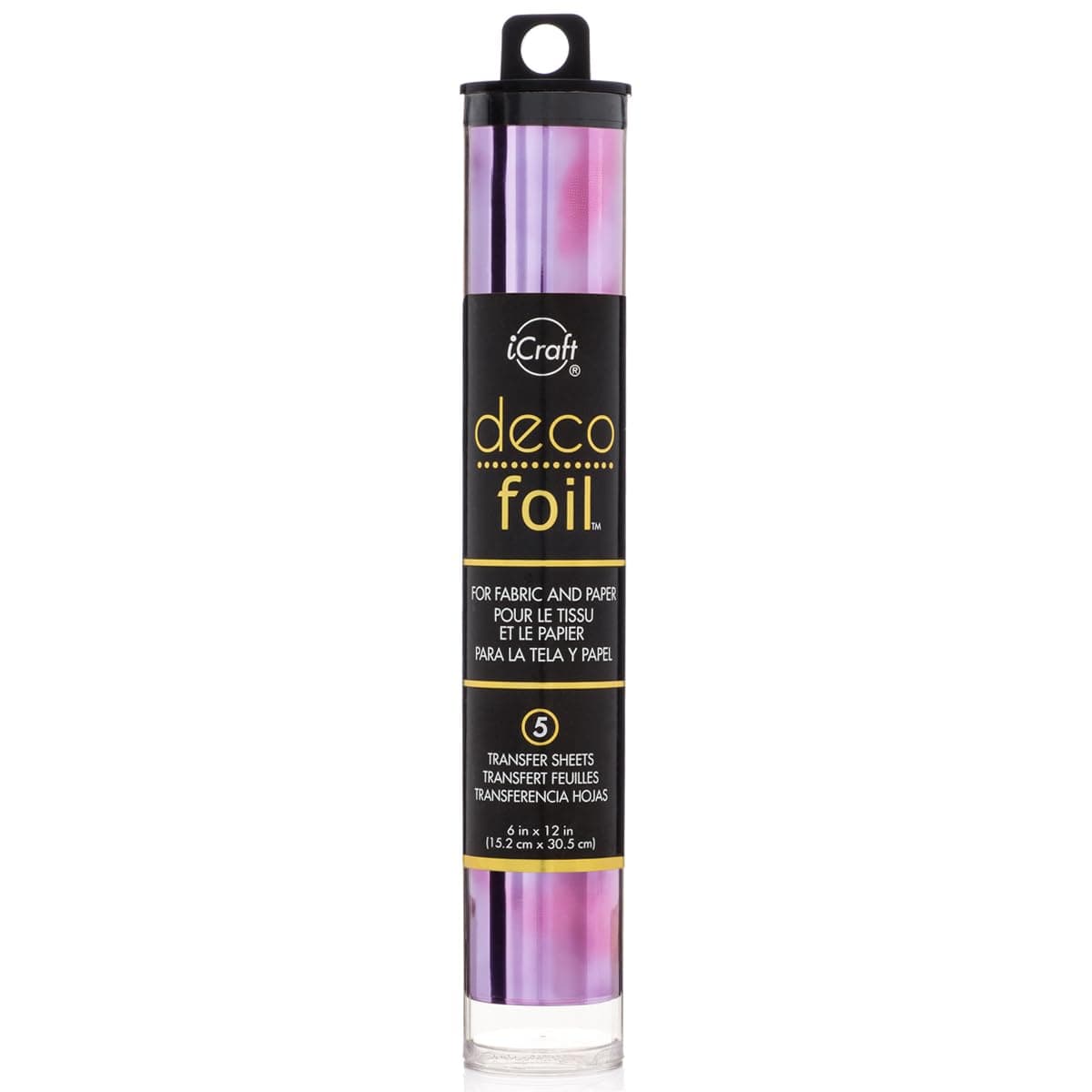 iCraft Deco Foil 5 Transfer Sheets 6 x 12 Amethyst Watercolor