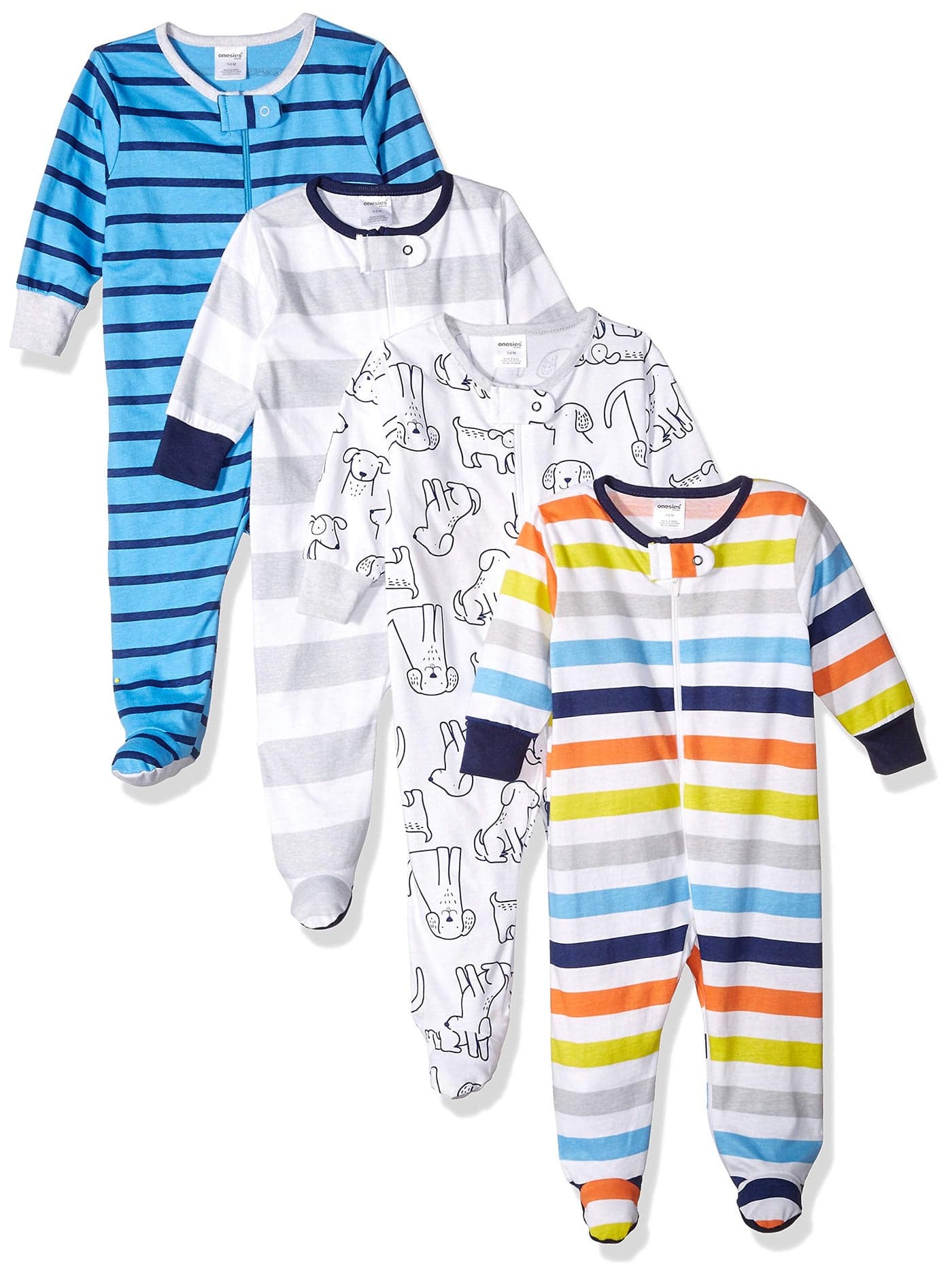 Onesies Brand baby boys 4pack N Play Footies and Toddler Sleepers Dog 36 Months US