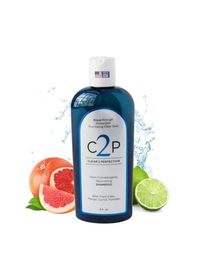 NonComedogenic Clear 2 Perfection Shampoo Sulfate ParabenFree for Clear Healthy Skin Hair Esthetician Formulated