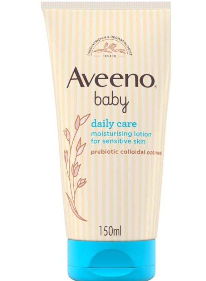 Aveeno Baby Daily Care Moisturising Lotion (1x 150ml), Clinically Proven to Hydrate and Restore Baby’s Natural Skin Barrier for Up to 24 Hours, Gentle and Nourishing Formula