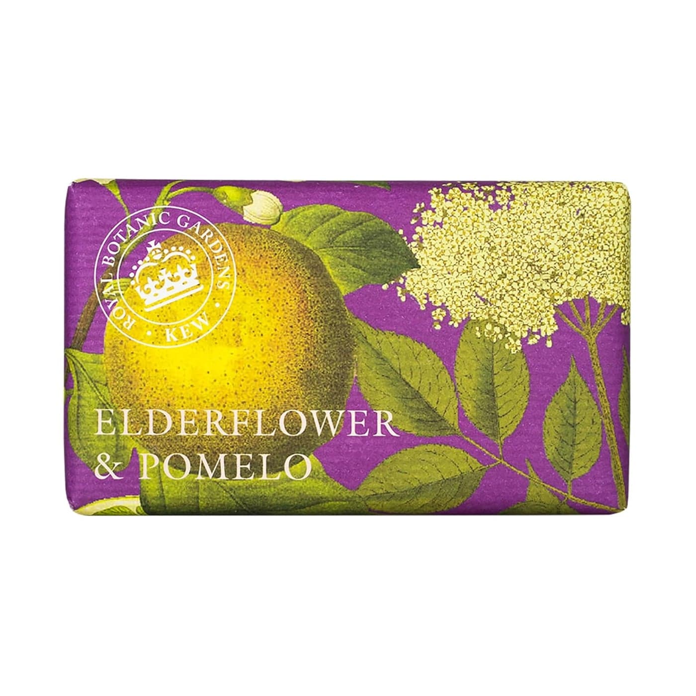 The English Soap Company Royal Botanical Gardens Kew Wrapped Soap Bar Elderflower and Pomelo Scent 240g
