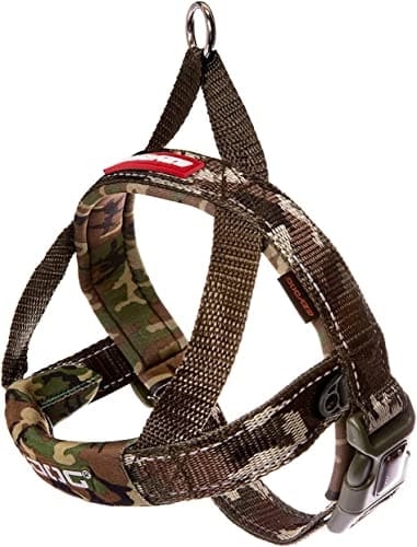EzyDog Quick Fit Dog Harness – No Pull Harness for Training, Everyday Walking, and Easy Control - Adjustable Fit, Reflective, and Padded (X-Large, Green Camo)