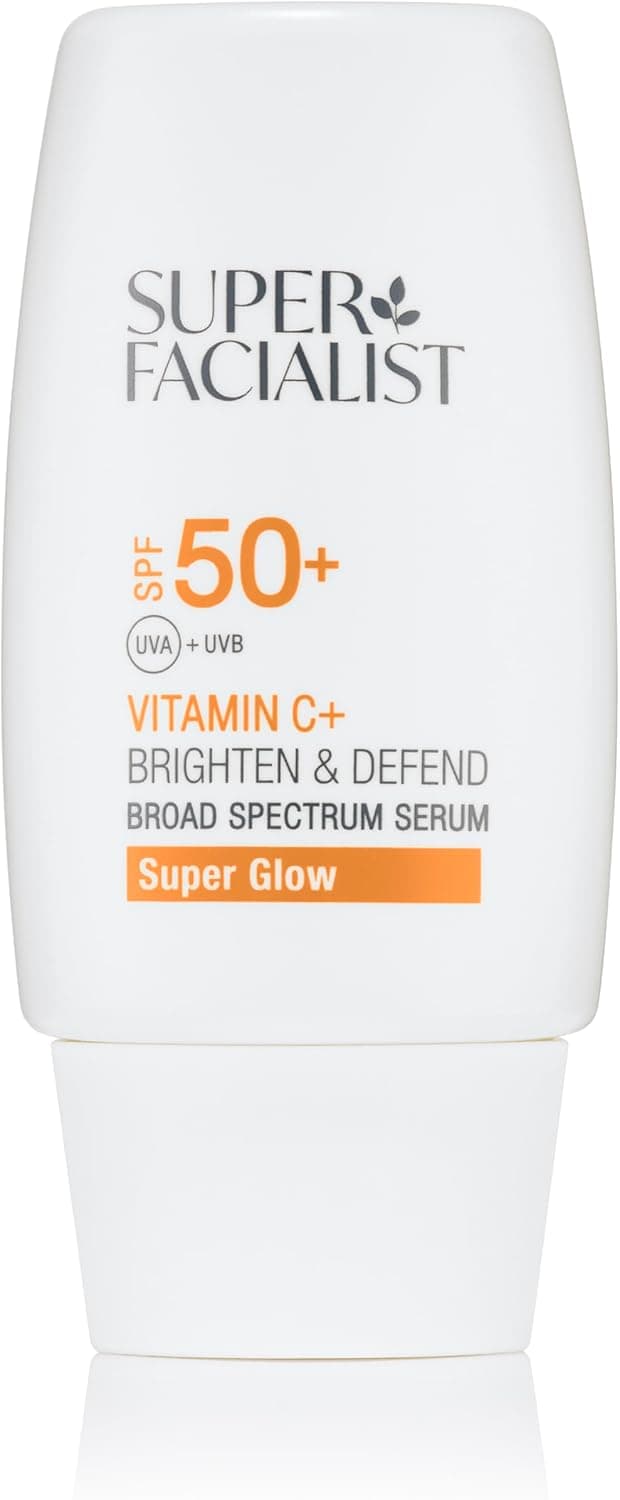 Super Facialist Vitamin C Defend Serum SPF 50 Broad Spectrum Protection Antioxidant Face Serum for Radiant Even Skin Tone Daily UV Defense 30ml