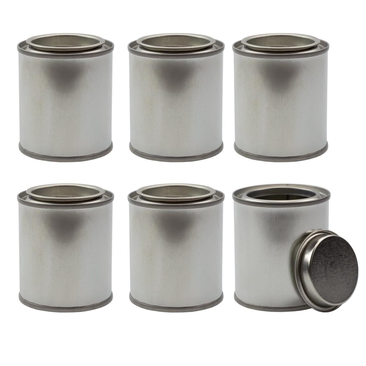 Cornucopia Metal Paint Cans with Lids 14 Pint Size 6Pack Tiny Empty Unlined Quarter Pint Paint Pails 12 Cup Capacity