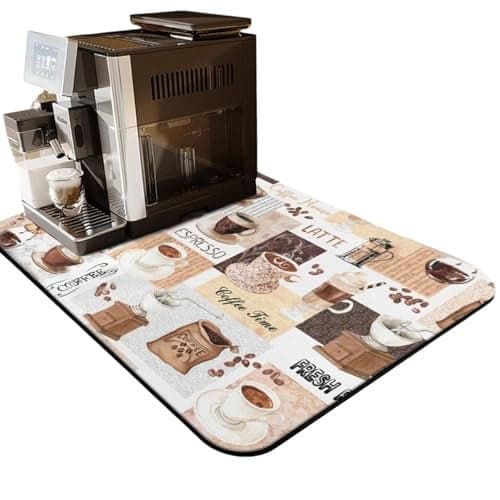 Zinmilin Coffee Mat Bar,Coffee Matt for Counter Mat Bar Mats for Countertop Accessories,Silicone Mats for Kitchen Counter Waterproof(19''x12'')