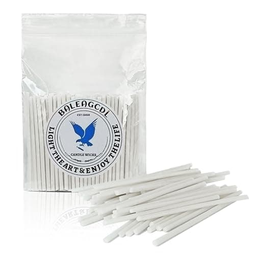 Pearled Candle Extra Wicks 100 Pack for Pearled Candle Making - 2 Inch White Cotton Candle Wicks for Candle Making DIY