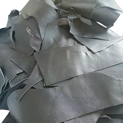 Black Leather Scraps 1020mm 255 oz Thick Leather Pieces for Purses Key Chains Journal Covers DIY Projects 1 Pounds