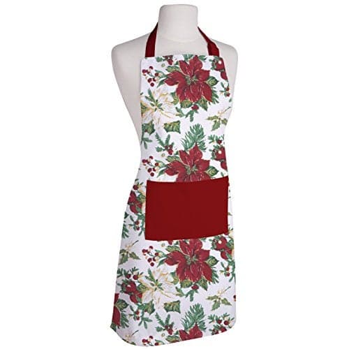 Airwill, 100% Cotton Designer Printed Aprons, Sized 65cm in Width & 80cm in Length with 1 Center Pocket, Adjustable Buckle on Top and 2 Long Ties On Both 2 Sides. Pack of 1 Piece