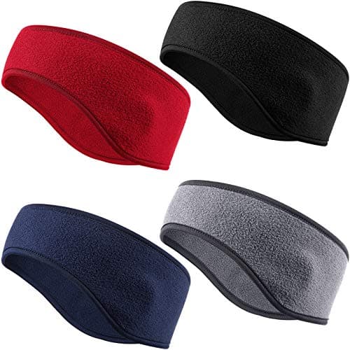 Syhood 4 Pieces Kids Fleece Headband Winter Ear Warmer Ear Muff Headbands for Child Outside Sporting Running(Classic Color)