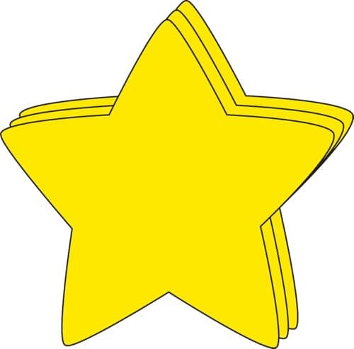SHAPES ETC. 31 Pcs Star Large Single Color Creative Cut-Outs 5.5in Classroom/School Craft Projects Patriotic Crafts Space Theme Celebrations Decorations Kids Bulletin Boards USA Made