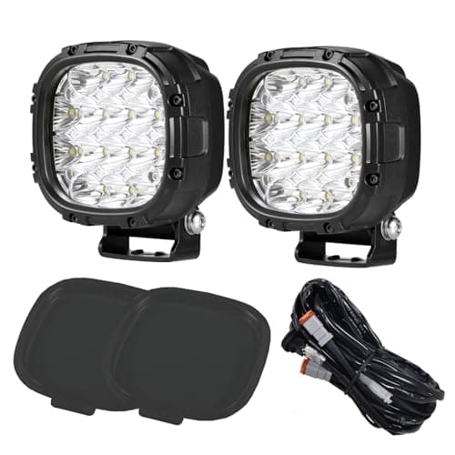 BIGLION.X 4 Inch 160W 18800LM Round LED Offroad Lights Driving Spotlights Fog Light Super Bright Bumper Off Road Driving Light with Wiring Harness IP68 for Pickup Trucks SUV ATV UTV