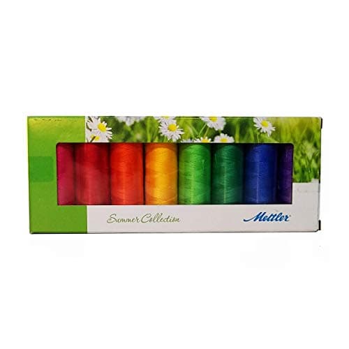 Mettler Thread Silk Finish 100 Mercerized Cotton Sewing Set 8 Spools Summer Color Collection