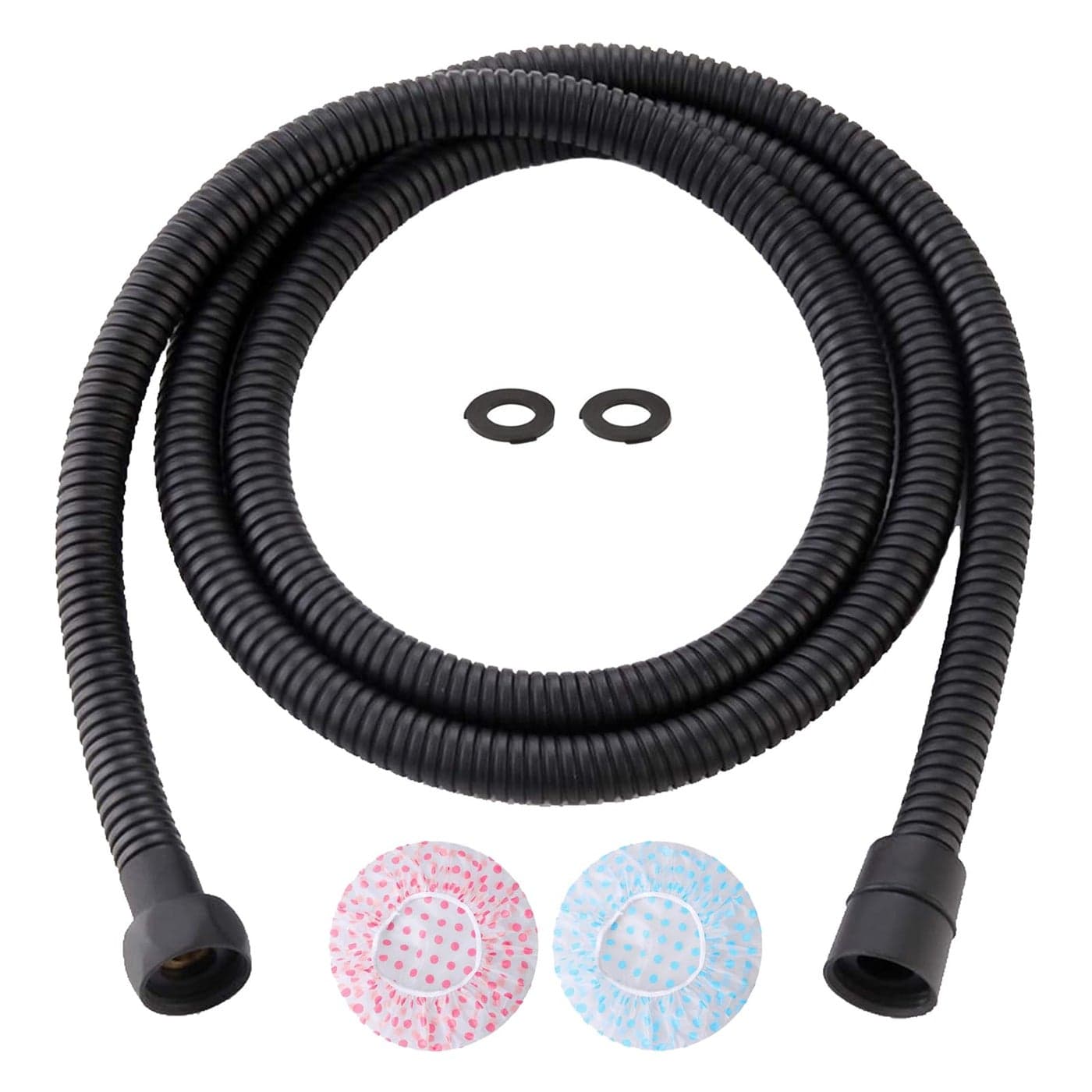 TRIPHIL Kinkfree Shower Hoses Shower Hose Extension 59 Inches for Handheld Shower Head Hand Held Showerhead Hose Replacement Brass Swivel Antitwist Ultraflexible Stainless Steel Matte Black 59