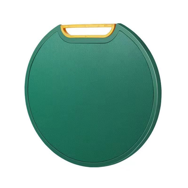 Sevia Food Grade Plastic Vegetable Chopping Board Fruit Cutter Meats Chopper Board Safe Durable 360Rotatable Round Cutting Serving Chopping Board with Rotatable Handle