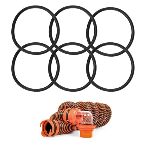 Llhhs RV Sewer Hose Gaskets 39834 for Camco Sewer Hose Replacement Gasket6 PCSRV Sewer Fittings Gasket for Bayonet Replacement Compatible with Camco RhinoFLEX Revolution EasySlip Sewer Hose