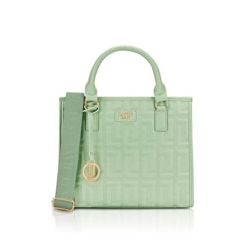 Lavie Luxe Women's Quid 3 Compartment Medium Quilted Satchel Handbag for Women | Satchel Bag for Work | Ladies purse | Stylish Shoulder Bag | Ladies Gift