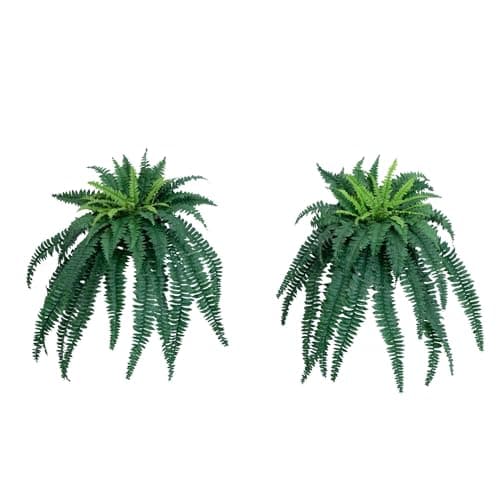 Nearly Natural 40in Artificial Boston Fern with 50 Long 35in Hanging Fronds, Large Hanging Fake Plant Faux Fern Vines That Look Real For Home And Office Decor