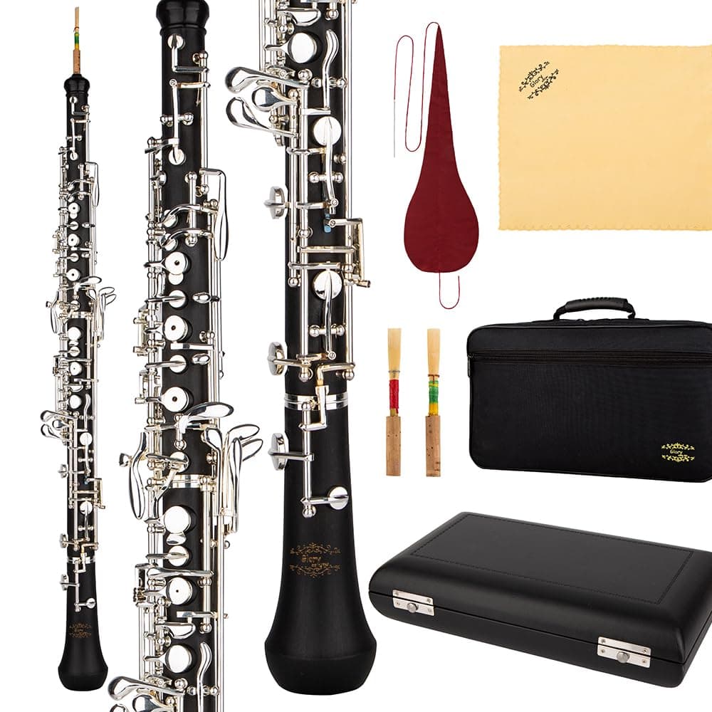 Glory Oboe C Key Cupronickel Plated Silver Woodwind Musical Instrument for Beginner