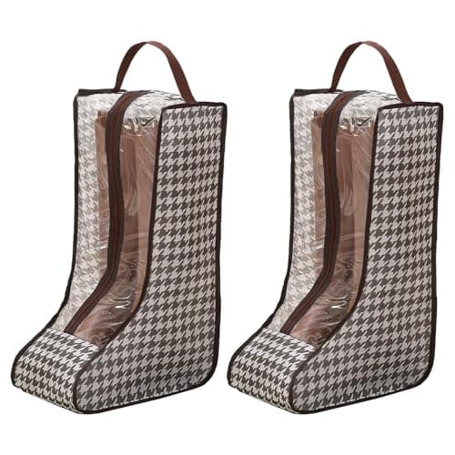 2 Pack Boot Storage Bag, Portable Dust Proof Boot Bags for Cowboy Boots, Shoe Cover Protector Bag for Boots Storage and Organizer Packing, Tall Boot Storage Carry Bag for Travel and Daily Use