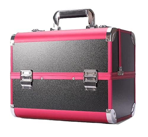 Welocity Professional Beauty Make Up Cosmetic Vanity Box Makeup Train Case Black