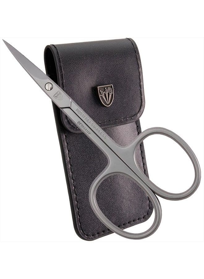 brand quality STAINLESS STEEL INOX CURVED CUTICLE SCISSORS (1 PIECE) with case for manicure pedicure - nail care by 3 Swords - Made in Germany