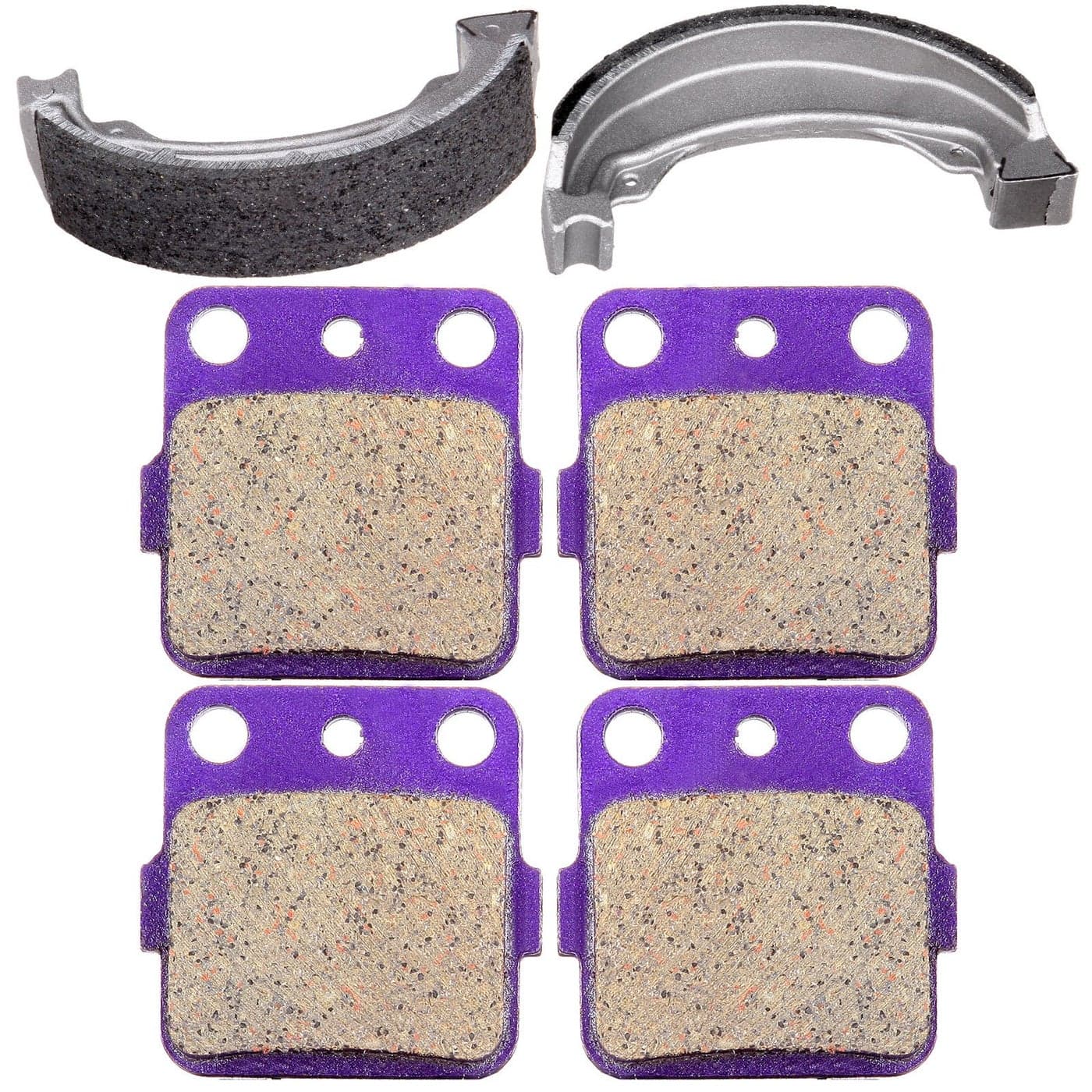 ECCPP Brake Pads Shoes Fit For 2001 2002 2003 2004 2005 2006 2007 2008 for Honda Sportrax 250 TRX250EX 2x4 2009 2011 2012 2013 2014 for Honda TRX250X 2x4 Front and Rear Brake Pads and Brake Shoes