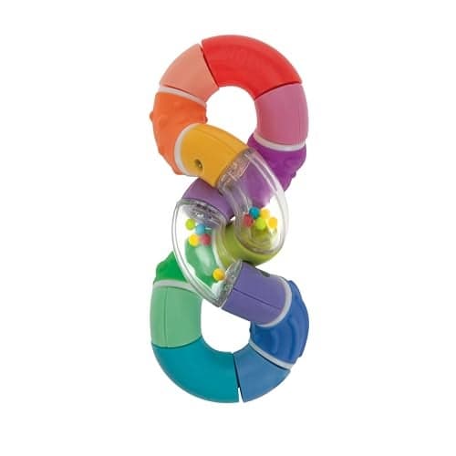Nuby Twista Teether Toy for Babies Multicolor Rattle Teething Toy for Baby Teething Relief 6 Months
