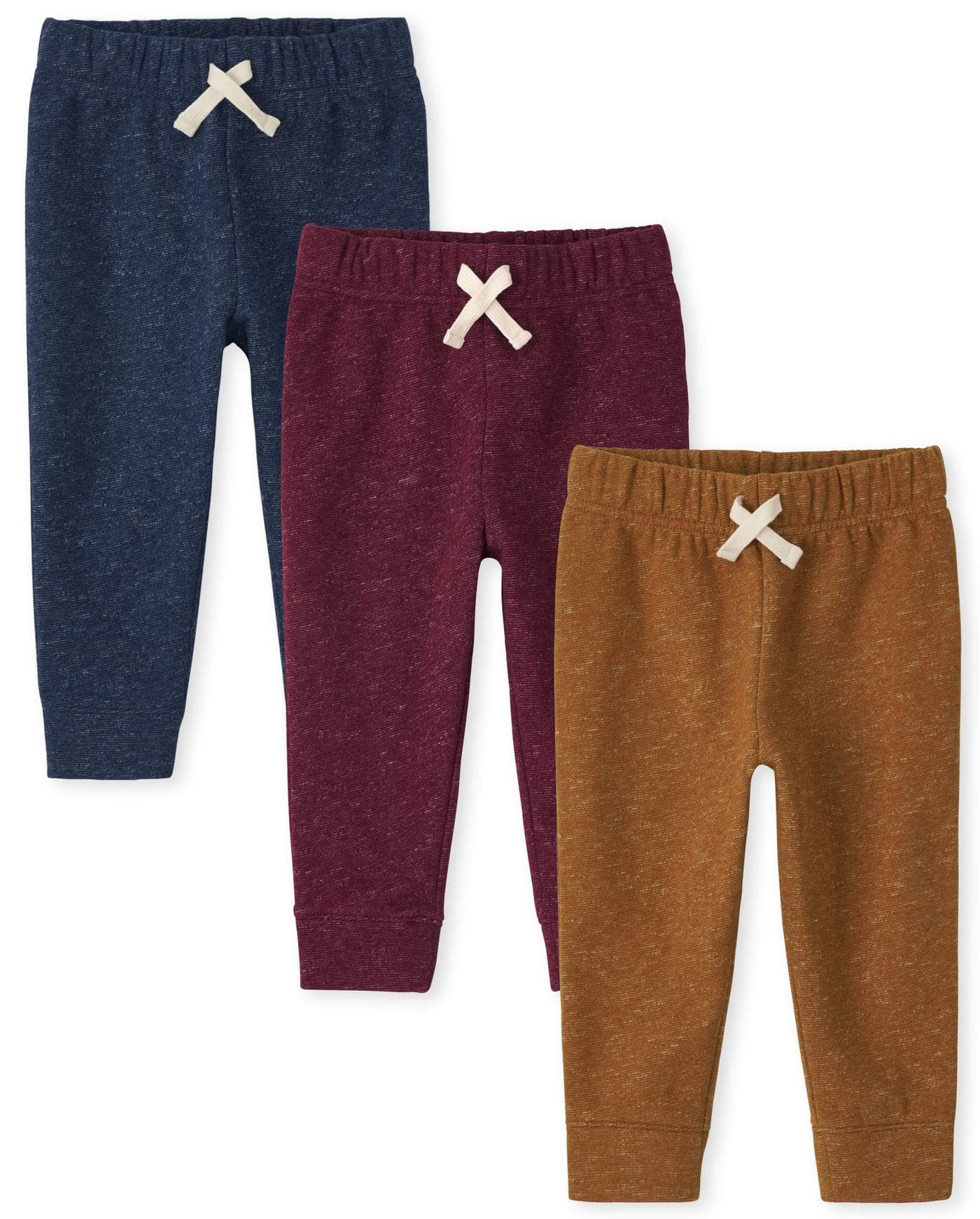 The Childrens Place Baby Boys and Toddler Jogger 3 Pack Pants Forest GreenBlueBurnt Orange 3 Pack 2T US
