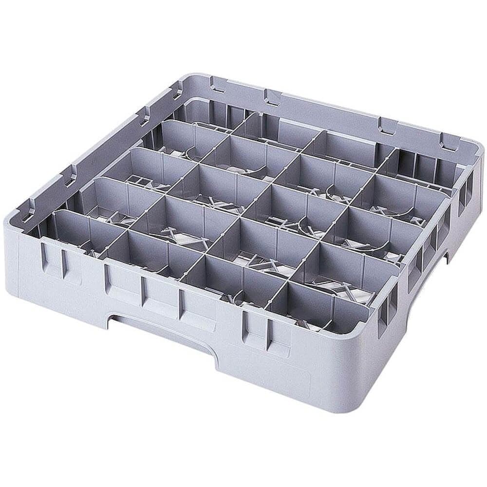 Cambro 20C258151 Camrack Polypropylene Cup Rack with 20 Compartments Full Soft Gray