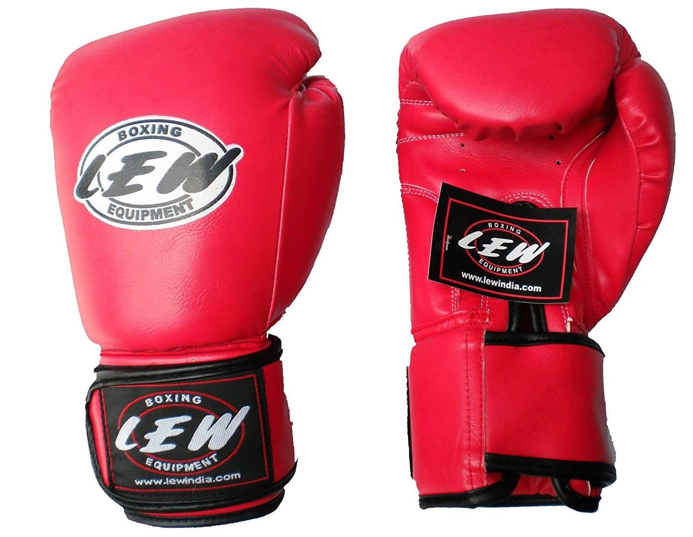 LEW Training Boxing Gloves with a Pair of Hand Wraps Gloves red