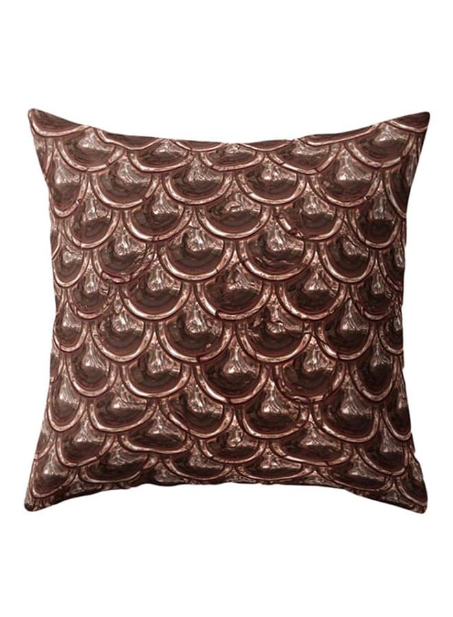 Mermaid Fish Scale Pillow Cushion Case Brown 45 x 45cm
