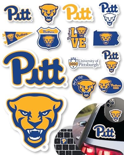 The Pitt Stickers for Gift Car Water Bottle Laptop and Phone for Football Fans and University Graduates Pittsburgh Panthers