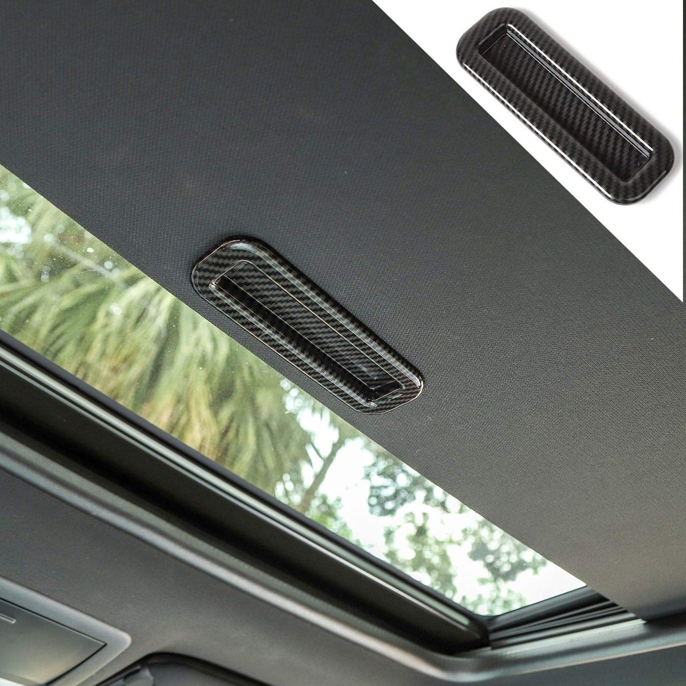 Car Sunroof Handle Trim Cover for Dodge Challenger 20122020 for Dodge Charger 20112020 for Dodge Ram 20102020 Carbon Fiber Look
