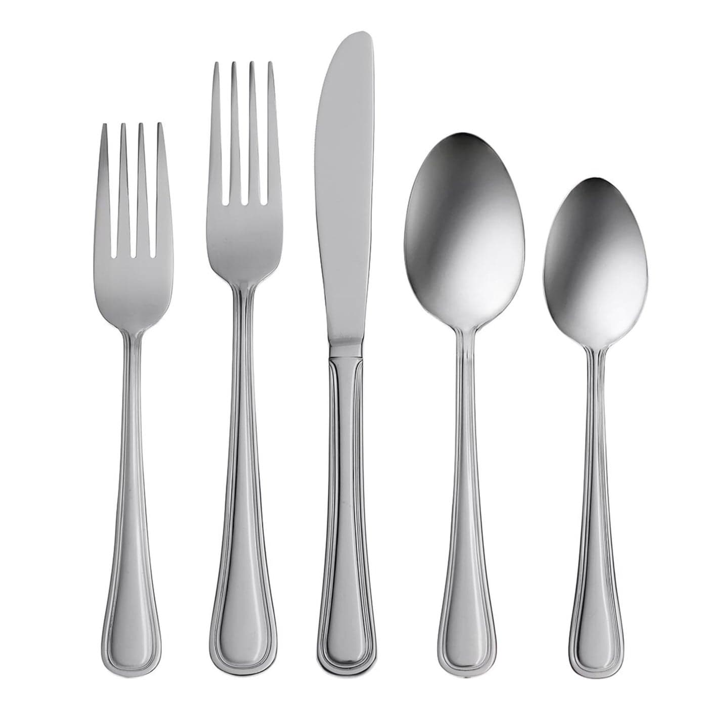 Oneida Tress Everyday Flatware Set 540 LB Metallic 50 Piece