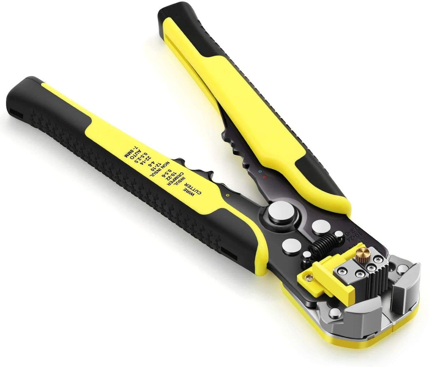 Crasts Wire Stripper and Cutter 2410 AW 343 Gauge 026 mm Automatic Wire Cutter Stripping Tool 8 Inch Selfadjusting 3 in 1 Stripping Pliers for Cable stripper Cutting Crimping tool Multicolor