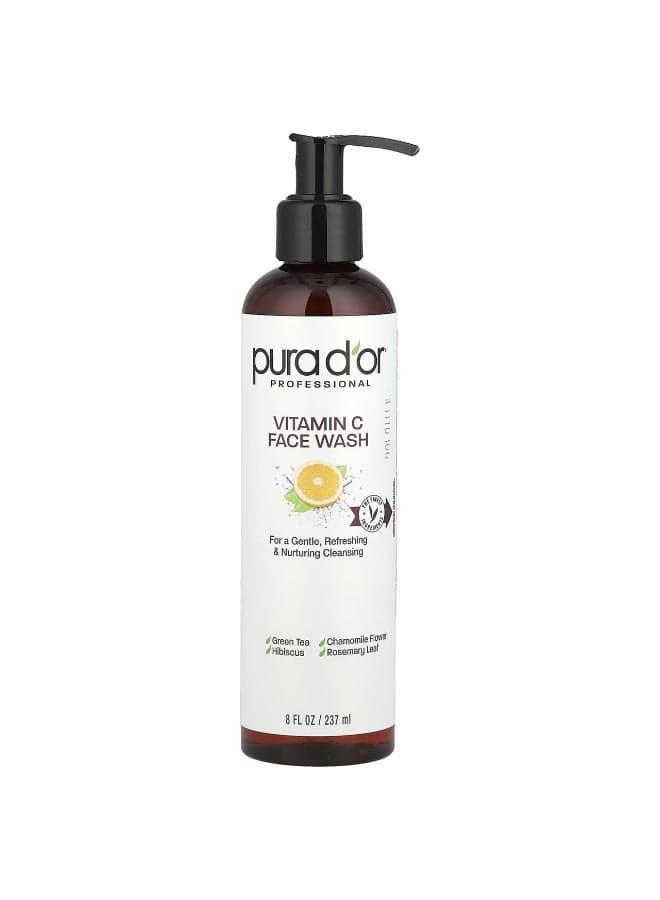 Pura D'or, Professional, Vitamin C Face Wash, 8 fl oz (237ml)
