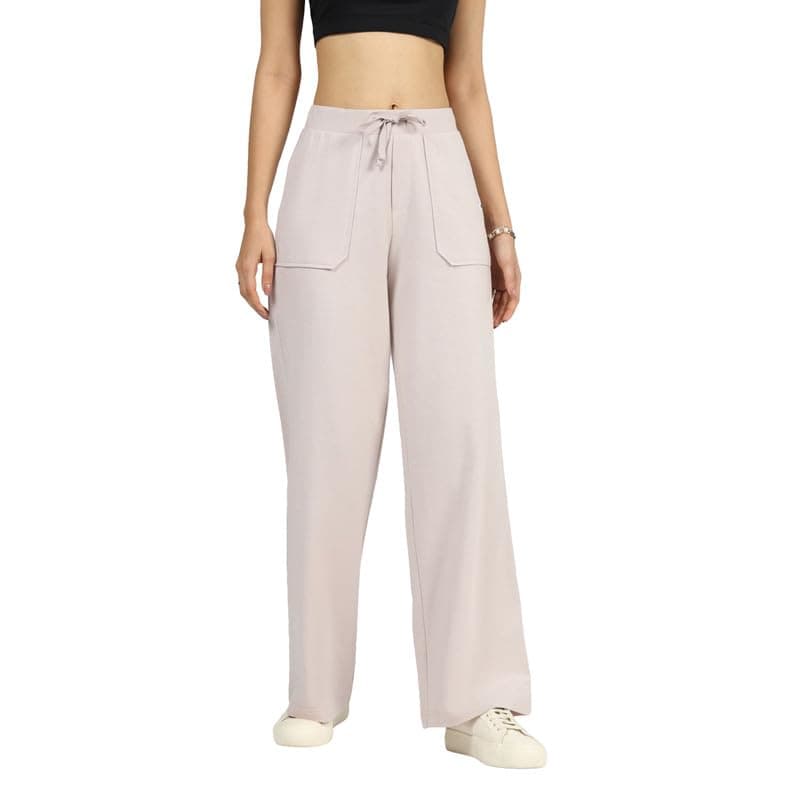 BlissClub Work-to-Wine Twill Drawstring Pants | Wide Silhouette | 2 Roomy Pockets | Elasticated Waistband | Adjustable Drawcord | Mock Fly | Breathable Cotton | Tall Variant Above 5'5