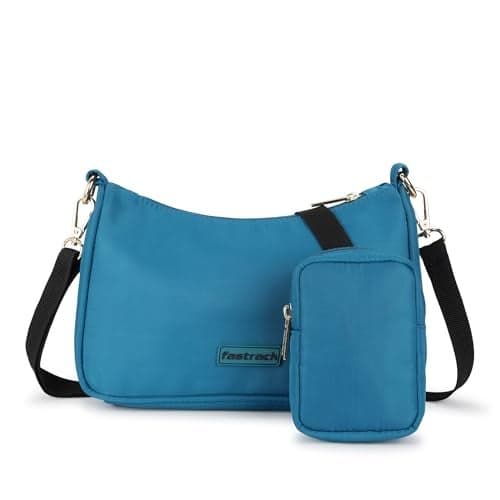 Fastrack Teal Blue Crossbody Sling Bag for Girls