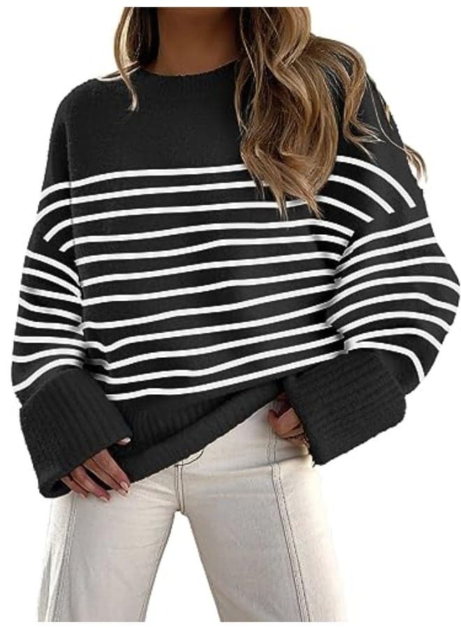 Women's Oversized Sweaters 2025 Long Sleeve Fuzzy Knit Casual Chunky Pullover Sweater Fall Outfits Clothes