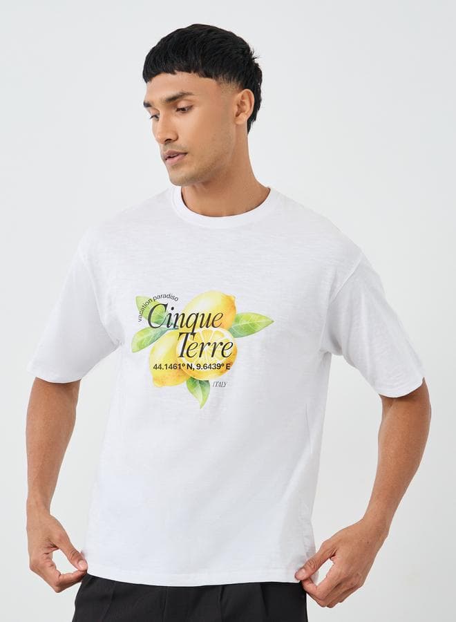 Graphic Print Crew Neck Oversize T-Shirt