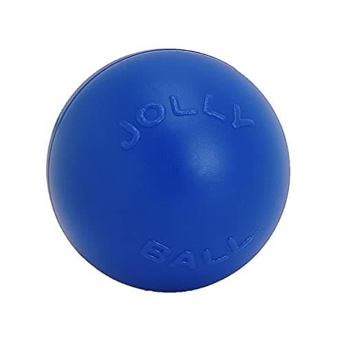 Jolly Pets Push-n-Play Ball Dog Toy, 4.5 Inches/Small, Blue (345 BL)