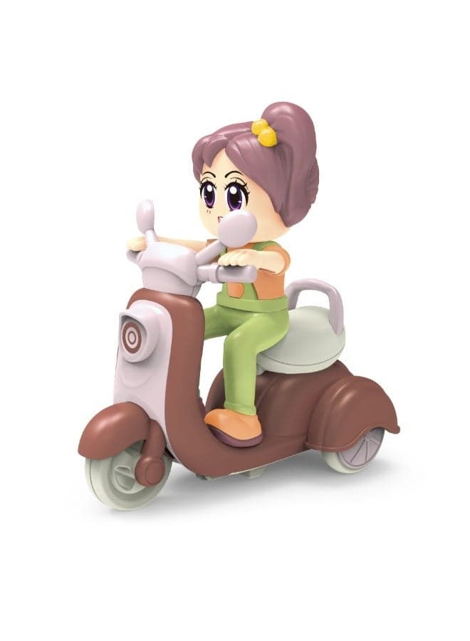 Toddler scooter toy, Cartoon Mini Motorbike Toy - Funny Design with 360-Degree Rotation and Turn-Up Function - Perfect for Kids’ Playtime