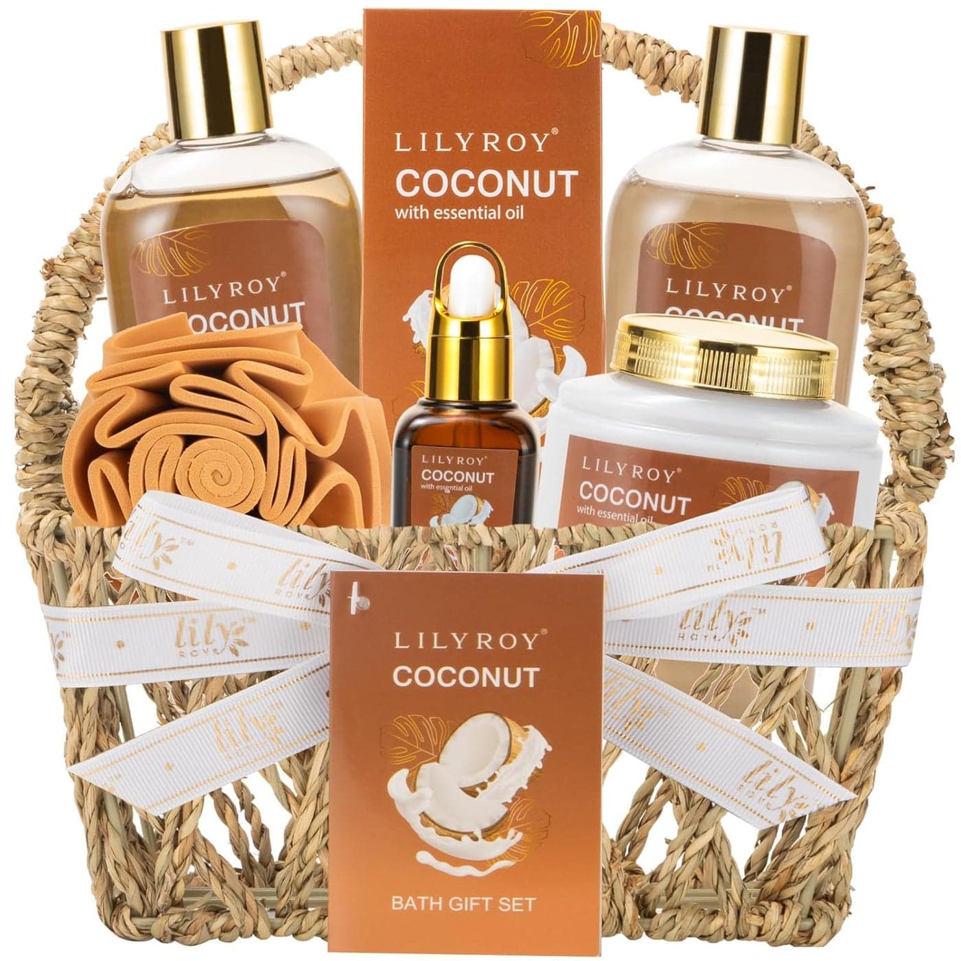 Mothers Day Gifts for Mom 7Pcs Luxury Bath Body Gift Basket Set for Women Men Perfect Gift with Bath Bomb Christmas Fathers Day Birthday Gifts for Her Him All Occasion Holiday Present