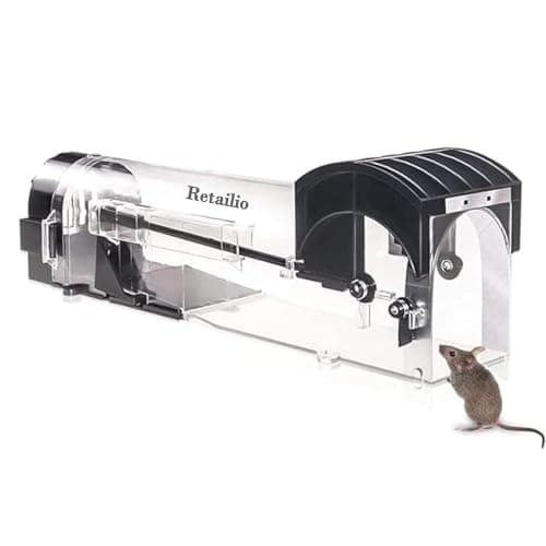 Retailio Rat Trap Cage for House Garden Patio, 32 cm Humane Mouse Trap Cage, Reusable Enlarged Smart Rat Catcher and Rodent Trap for Mice, Pets, Rodents